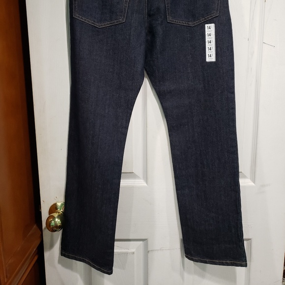 Crazy 8 boys Straight Adjustable Waist Size 14 Denim blue Jean Husky NWT - Picture 2 of 3